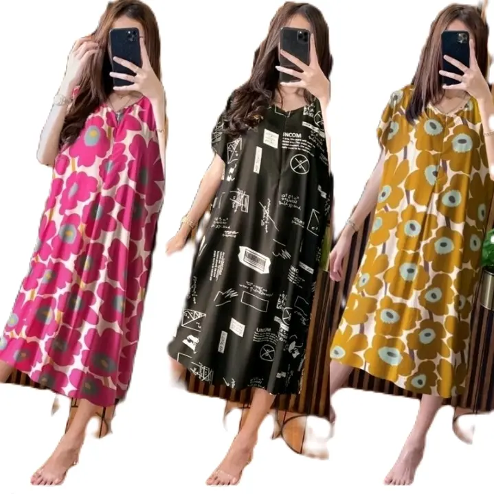DASTER PANJANG KEKINIAN BUMIL Poliester MOTIF Pendek Rayon Wanita Nyaman