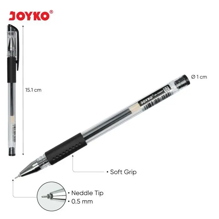 JOYKO Pulpen Gel 1 Pack JK-100NT 0.5mm Isi 12 Pcs 1