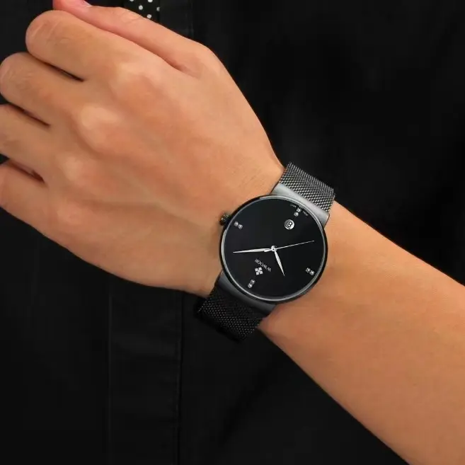 WWOOR-Men's Watch Đồng Hồ Thạch Anh Siêu Mỏng Cho Nam, Thương Hiệu Hàng Đầu, Không Thấm Nước, Có Lịch, Thời Trang Đeo Tay 3
