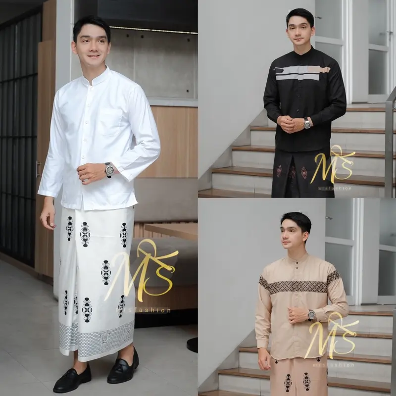 PAKET SET KOKO DAN SARUNG MOTIF SARWON BISA PILIH WARNA 0