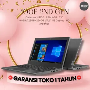 Laptop 100E 2nd Gen, Celeron N4100, RAM 4GB, Storage 128GB, 11.6 Inch Display Layar thinkpadt470s touchscreen ips-level panel hdmi port 2.0