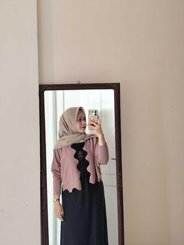 Product Review of Soraya Moeslim Cardi Azura Mix Inner Premium Dress mewah Wanita Dewasa Remaja Pesta Lebaran Cardigan Muslim waffle Santai Kardigan Outer Panjang Casual Kondangan Baju from a**🎀 2