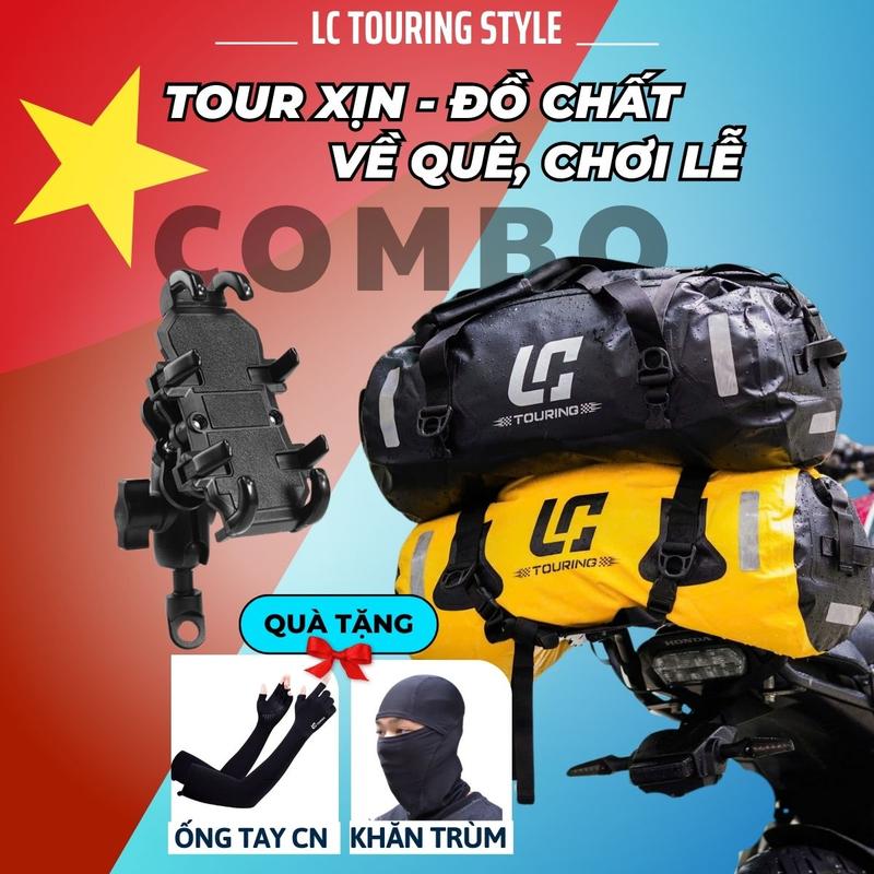  COMBO  TOUR XỊN ĐỒ CHẤT - VỀ QUÊ CHƠI LỄ  Túi chống thấm nước + Giá đỡ điện thoại - LC Touring Style 