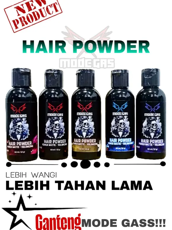 MG NEW HAIR POWDER MODE GAS GAYA RAMBUT DINAMIS KEMASAN 60ML PRIA DAN WANITA EKSTRAK LEBIH WANGI  Pomade Sisir obat  penumbuh  kumis styling  pomade 1