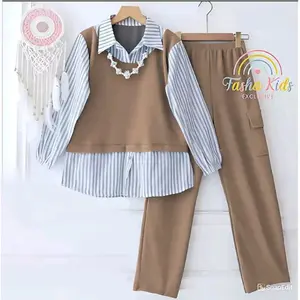 Setelan Cargo Anak Perempuan-2in1 Setelan Kids - Setcel Lucu