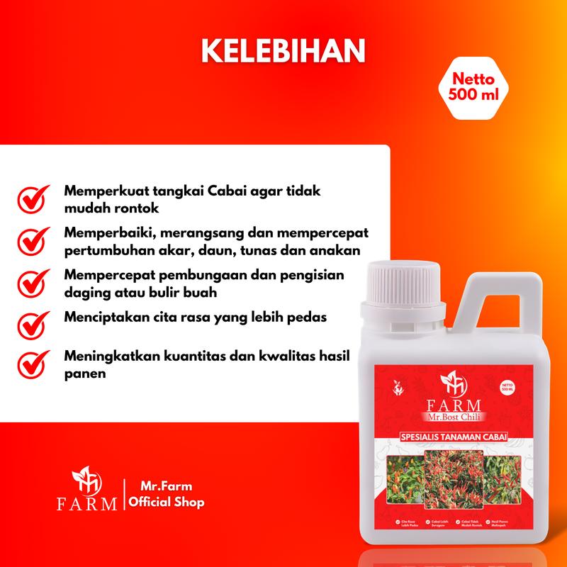 [BISA COD] Formula/ Nutrisi Tanaman Khusus Cabai - Mr.Bost Chili 500ml 3