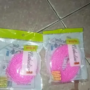 5M Tali Jemuran Pakaian Super Praktis Gantungan Baju 5 Meter Line + Hook JM