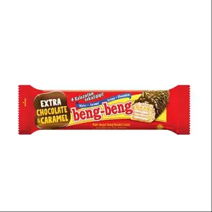 Beng Beng Wafer Coklat Caramel 22gr Food - 4 Kelezatan Sekaligus Rasakan Extra Chocolate & Caramel dalam Satu Gigitan Sensasi Rasa Tak Terlupakan Cookies Cokelat Makanan Snack Camilan