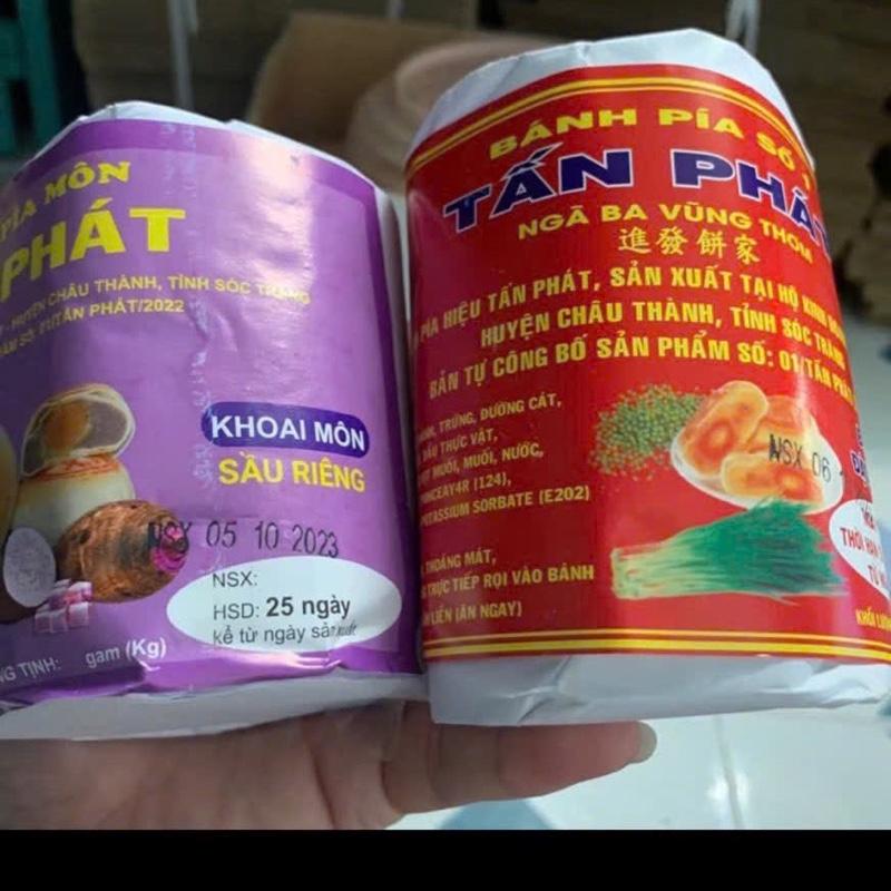 COMBO 2 CÂY BÁNH PÍA MÔN SẦU RIÊNG -MỠ HÀNH gói giấy xưa TẤN PHÁT-1 cay :400g :4 cai Thức Ăn