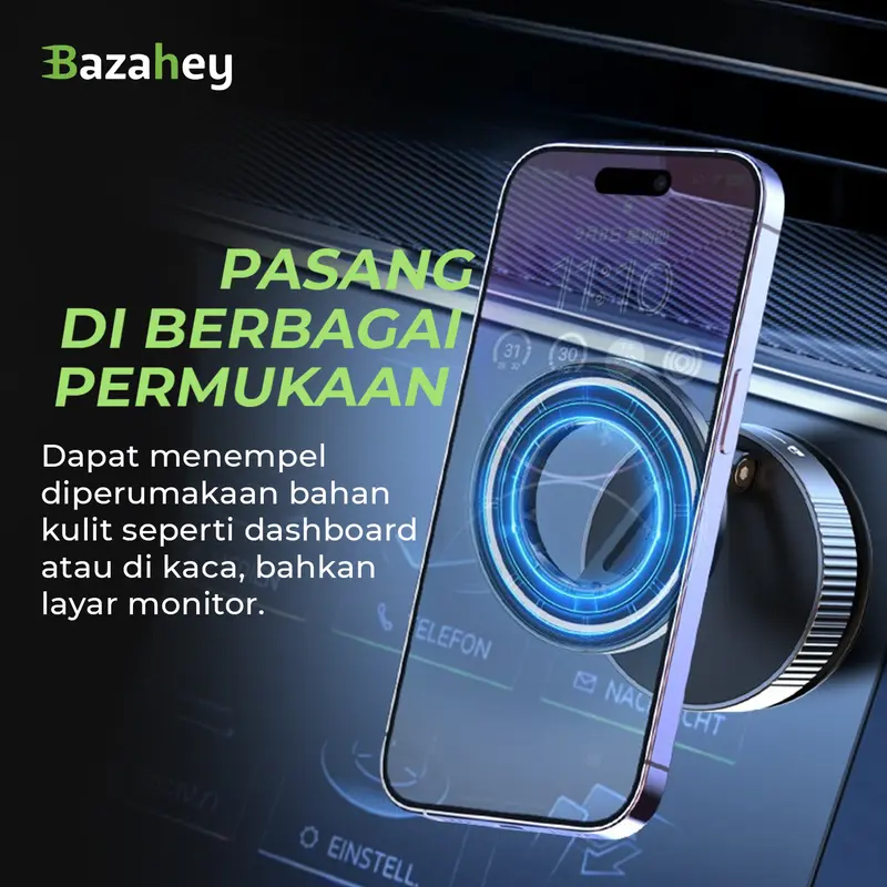 ROJO FOX Magnetic Phone Holder 360° Rotation & Foldable | N52 Strong Magnet | 1200X Suction Power | Car & Desktop Compatible Penyangga Motor 4