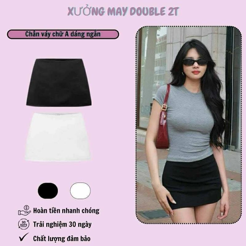 ( Bán chạy 10k+) Chân váy ngắn chữ A dáng ôm ,có kèm quần bảo hộ , chất umi dày dặn tôn dáng