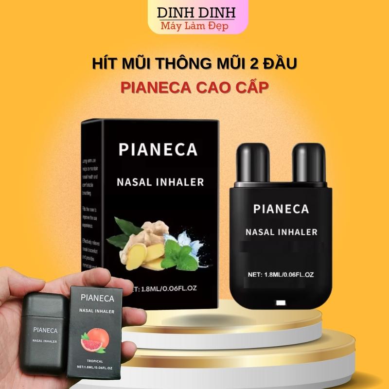 Ống hít mũi PIANECA 2 đầu hít mũi xoang thông mũi mát họng giảm nghẹt mũi hương tinh dầu bạc hà