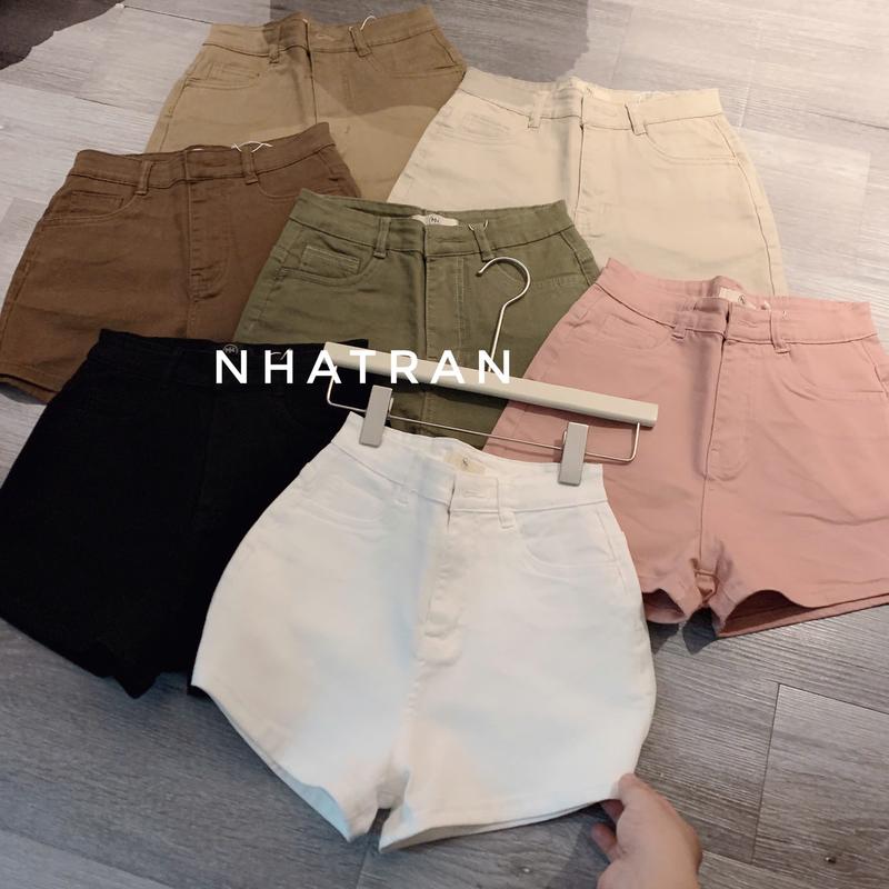  nhatran - Quần đùi short nữ jean bò phom ôm co dãn chất jean Demin Pants Women MS200 