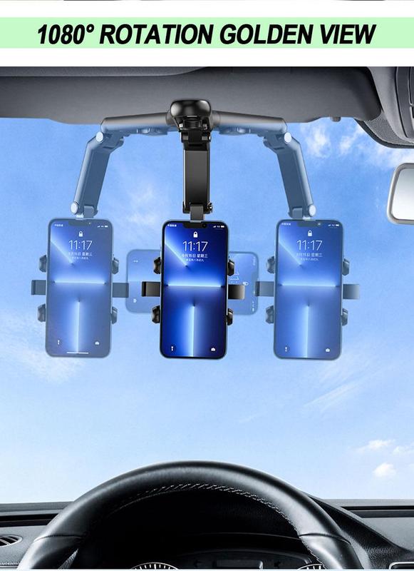 Product Introduction of SEAMETAL Sun Visor Car Phone Holder Multi-Joint Rotation Phone Mount Free Adjustment Smartphone Support Bracket for 4-7 Inch 20