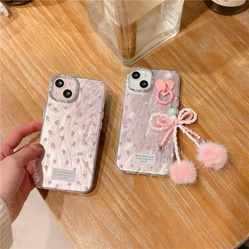 Aesthetic Floral With Bow Premium Acrylic Phone Case Premium Phone Case 11-16 Pro Max 1