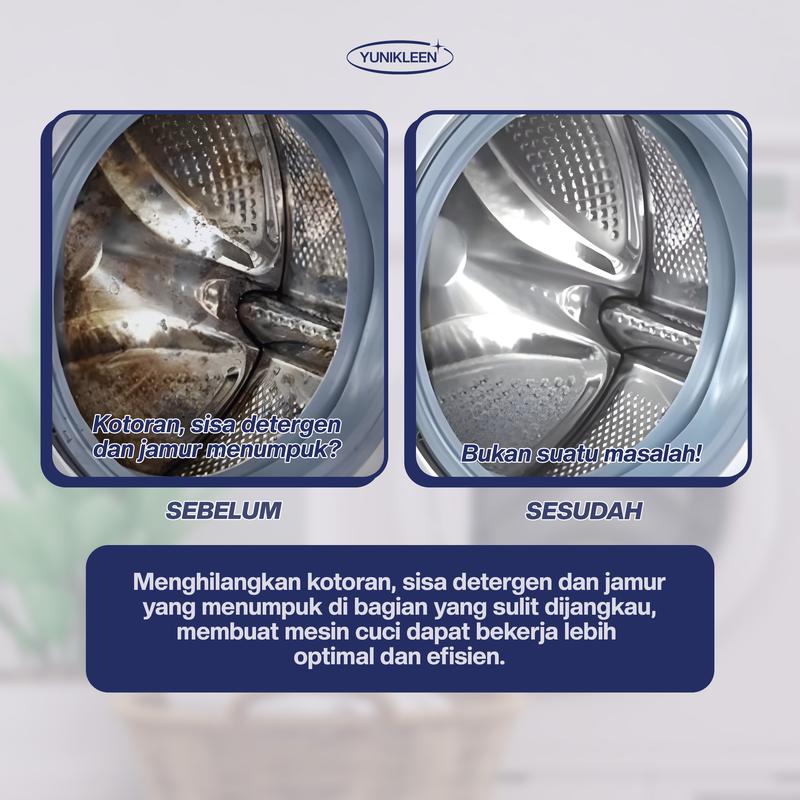 YUNIKLEEN - Pembersih Mesin Cuci 250gr - Detergen Serbuk Ajaib Bubuk Mesin Cuci - Pembersih Ampuh - Cleaner 3