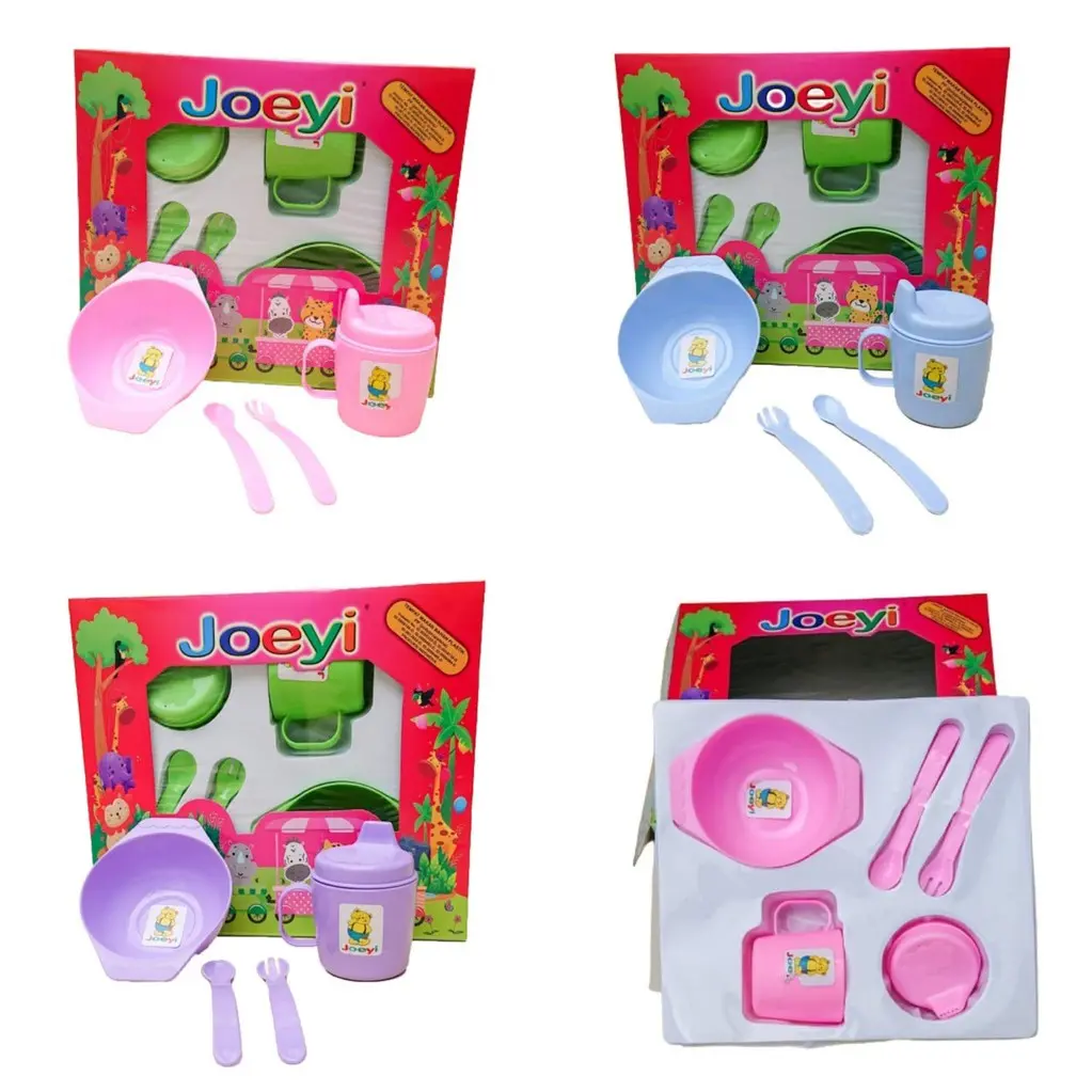 FEEDING SET JOEYI UKURAN SEDANG|SET ALAT MAKAN BAYI|KADO LAHIRAN BAYI/TEMPAT MAKAN BAYI