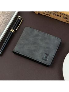 Cartera corta para hombre con diseño de moneda estadounidense, tejido mate vintage y portatarjetas multifunción; una opción ideal como regalo para hombres, con un diseño elegante y duradero.