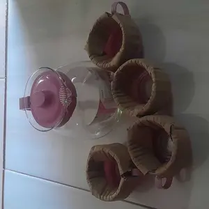 P ( P46 ) TEAPOT KACA SET 5 IN 1 PREMIUM TEKO KACA GELAS