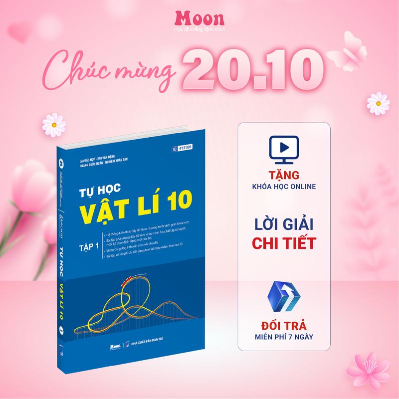 Combo Sách tự học Vật lý lớp 10 chuẩn chương trình mới moonbook