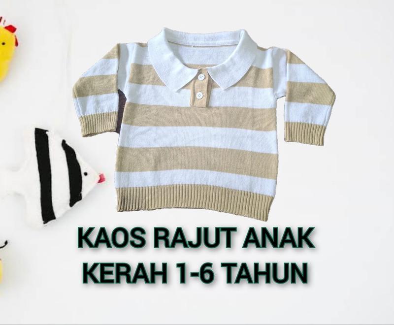 Kaos Rajut Anak Korean Style untuk Usia 1-6 Tahun - Fashion Anak-anak 3