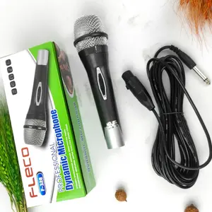 Microphone Mic Professional Karaoke Kabel Fleco F-328 Vokal Jernih Kabel 5 meter