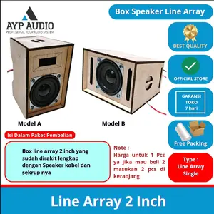 Box speaker line array single 2 inch isian Lengkap siap bunyi