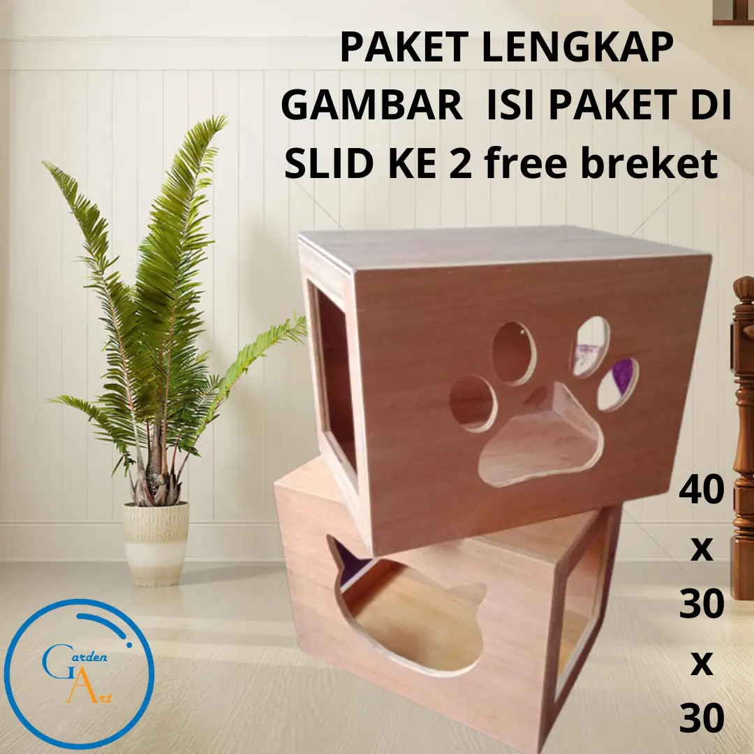 SATU PAKET CATSWALL MODULAR SYSTEM PLAYGROUND CAT CONDO RUMAH MAINAN KUCING KAYU LOMPAT DINDING