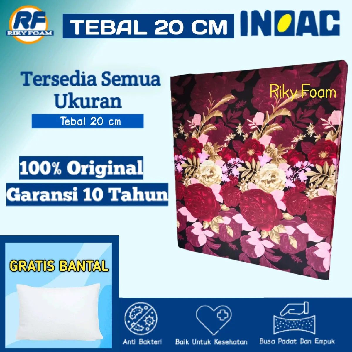 KASUR BUSA INOAC D23 TEBAL 20 CM GARANSI 10 TAHUN