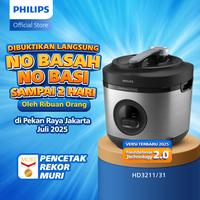 Gambar Philips Rice Cooker Penanak Nasi 1.8 L - 3000 Premium Series HD3211/31 - Silver - Bakuhanseki Inner Pot - Anti lengket - FreshDefense Technology - Nasi No Basi hingga 48 Jam - 400 Watt - Reguler dari Philips Home Appliances Kota Bekasi 1 Tokopedia