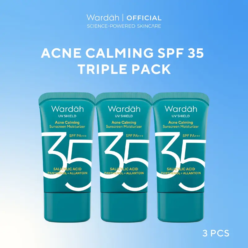 [BUY 3 GET 4] [TRIPLE PACK] Wardah UV Shield Sunscreen SPF 35 SPF 50 - Airy Smooth, Essential Gel, Acne Calming, Aqua Fresh, Tone Up, Physical 2