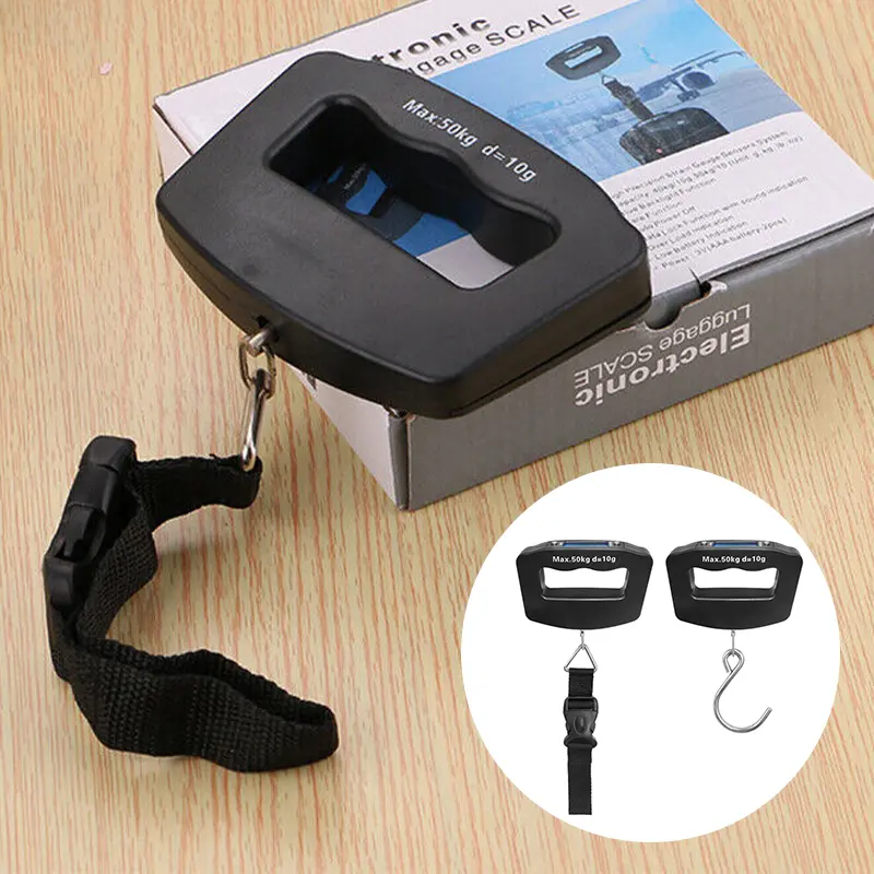 ( HIGH ACCURACY ) Luggage Scale Electronic Digital Handheld Travel Suitcase 50kg/10g Hanging Hook Penimbang Bagasi