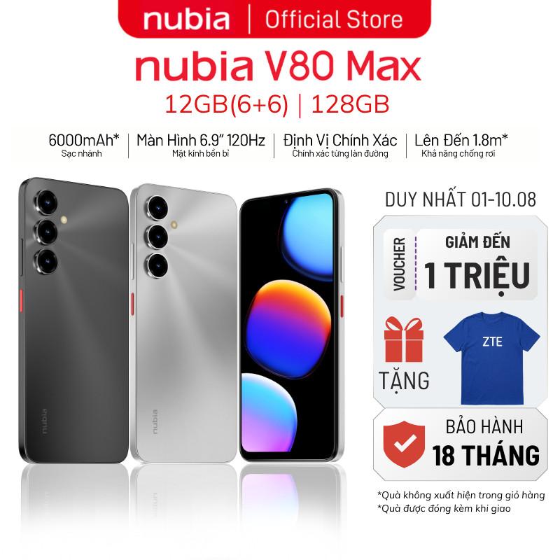 Điện thoại Nubia V80 Max 12GB(6+6)/128GB - Pin 6000mAh - Kháng bụi, nước, bền bỉ - Màn 120Hz 780nits