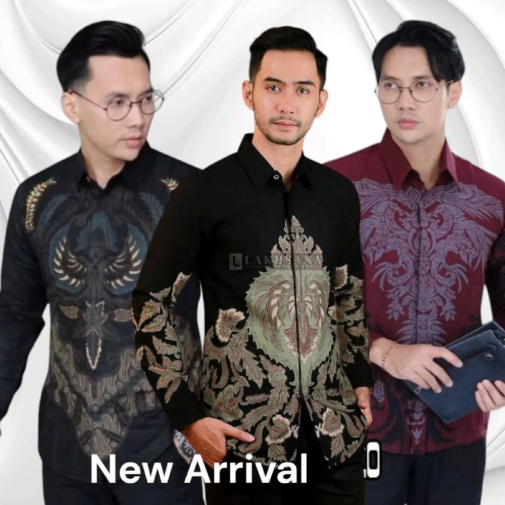 Baju batik keren pria dewasa kemeja batik pria lengan panjang