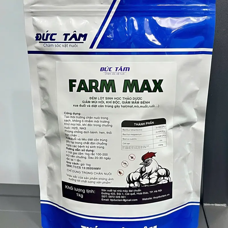 Men rắc chuồng Farm max diệt mò mạt, khử mùi hôi chuồng,khô thoáng chuồng nuôi (Sản phẩm cho gia cầm) 2