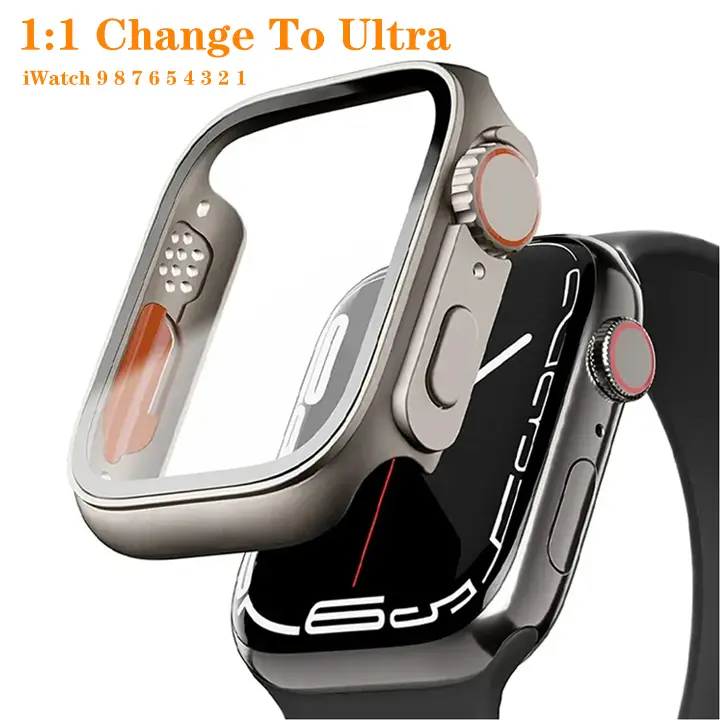 Ốp Ultra, Thay thế cho Apple Watch Dòng 9, Tương thích với 45mm, 41mm, 40mm, 44mm, 42mm, 38mm, Vỏ chống thấm nước, với Bảo Vệ Màn Hình Kính, Thích hợp cho Dòng iWatch 9, 8, 7, SE2, SE, 6, 5, 4, 3, 2, 1 0