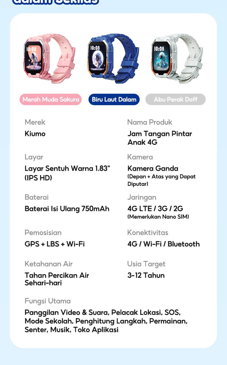 Kiumo Jam Tangan Anak 4G Kiumo Smartwatch Dengan Kamera Ganda Anti Air IP67 Smartwatch Anak Gps Digital Bluetooth Mirror Space Watch Running Ada Pace Smart Band Wifi Screen Monitor Smartwatch 360° Rotating Dual Camera HD Video Calling Jam Tangan Pink Lcd Kiumo Jam Tangan Anak 4G Kiumo Smartwatch Dengan Kamera Ganda Anti Air IP67 Smartwatch Anak Gps Digital Bluetooth Mirror Space Watch Running Ada Pace Smart Band Wifi Screen Monitor Smartwatch 360° Rotating Dual Camera HD Video Calling Jam Tangan Pink Lcd