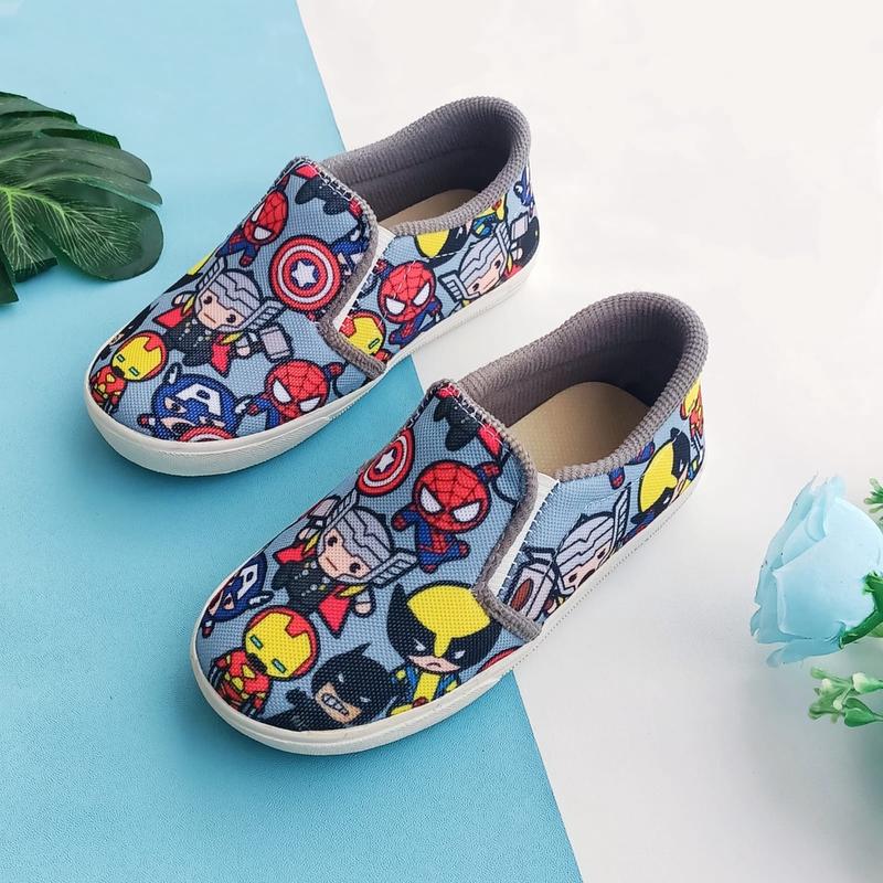 sepatu anak laki laki slip on imitasi superhero abu abu MURAH 0