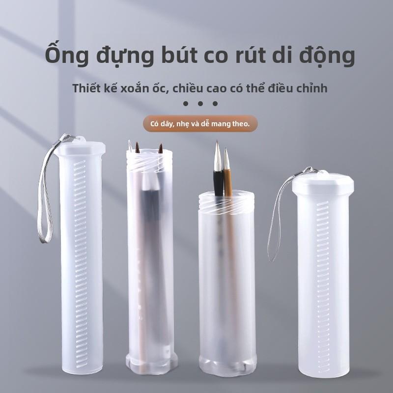 Hộp đựng bút trong suốt cho học sinh, có thể thu gọn, dễ mang theo – Dụng cụ mỹ thuật và văn phòng phẩm, hộp đựng bút lông và cọ vẽ
