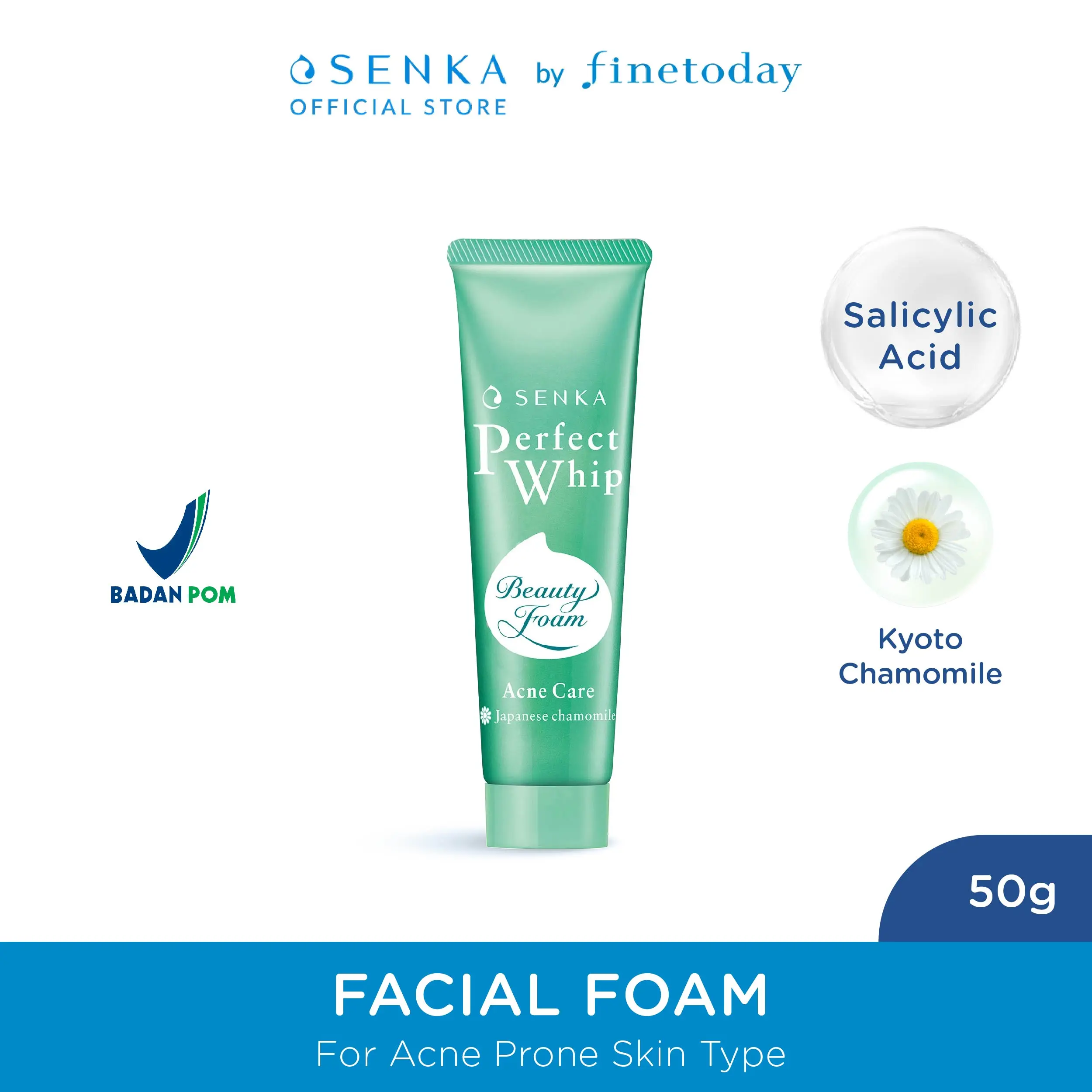 SENKA Perfect Whip Acne Care 50gr- Kulit Wajah Berjerawat