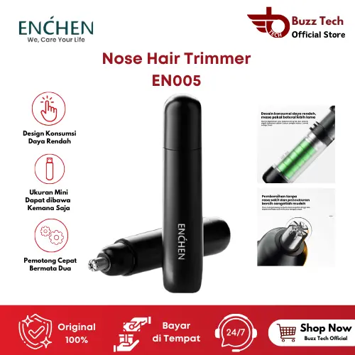 ENCHEN - EN005 Alat Cukur Bulu Hidung Pembersih Bulu Hidung Elektrik sudah dengan Baterai Nose Hair Trimmer Portable Included Battery