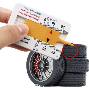 Car Tyre Wheel Tread Depthometer Depth Indicator Ruler 0-20mm Plastic Tread Gauge Tire Tread Depth Meter Tire Wheel Measure Tool