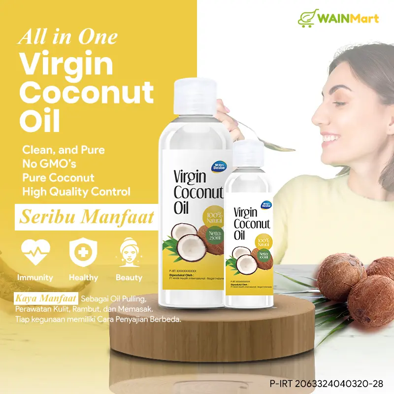 NutriBestie Virgin Coconut Oil Natural | Minyak Kelapa Murni VCO 100 & 250 Ml Olive