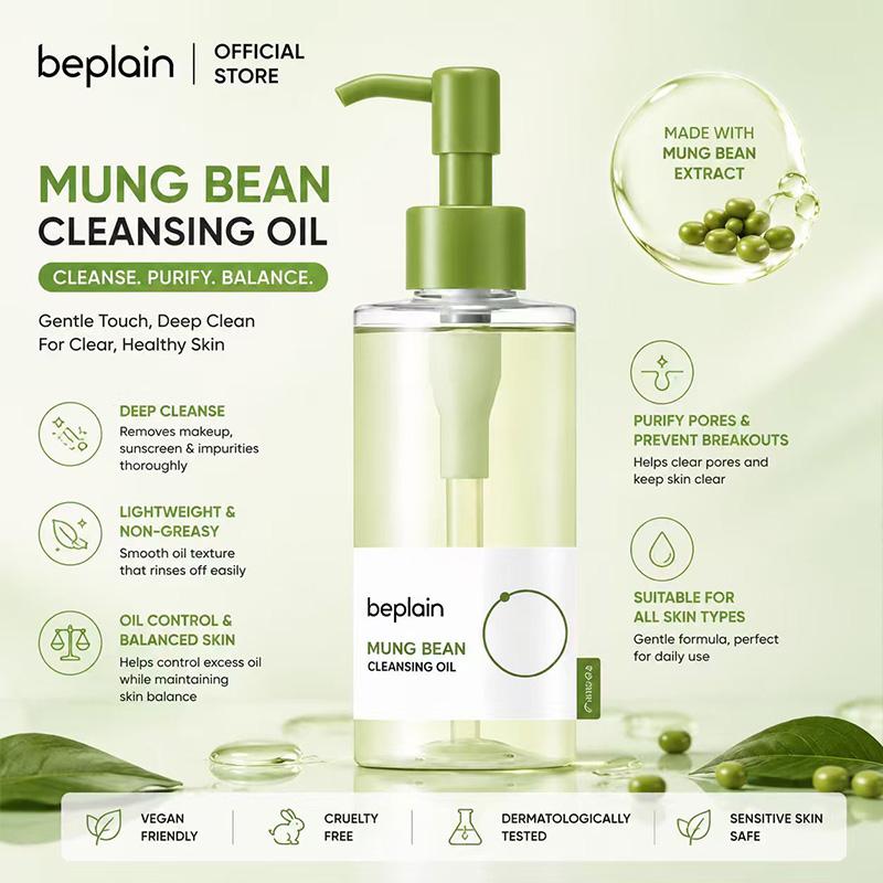 Dầu Tẩy Trang Đậu Xanh Beplain Mung Bean Cleansing Oil 200ml Giúp Làm Sạch Da