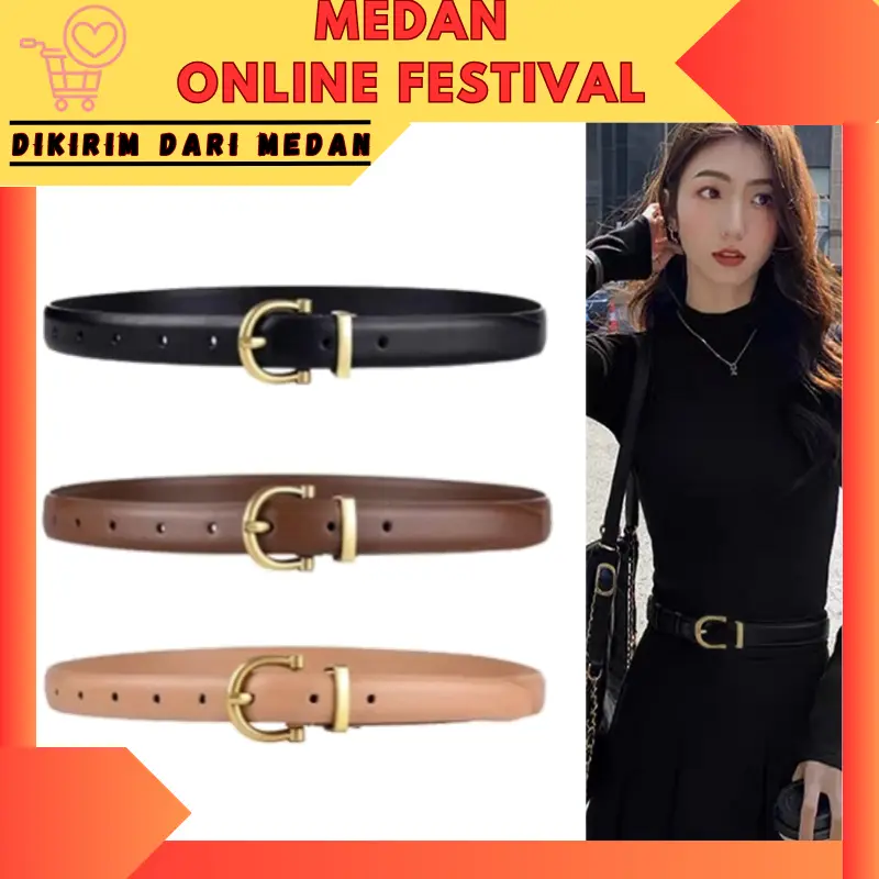 WIP001 Ikat Pinggang Wanita Casual Bahan Pu Belt 0