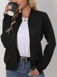 Chamarra casual para mujer, diseño elegante y cómodo, perfecta para uso diario, un básico de moda versátil para primavera y otoño.