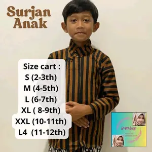 REDY SIAP KIRIM  BAJU LURIK ANAK S-XXXL Surjan baju adat jawa