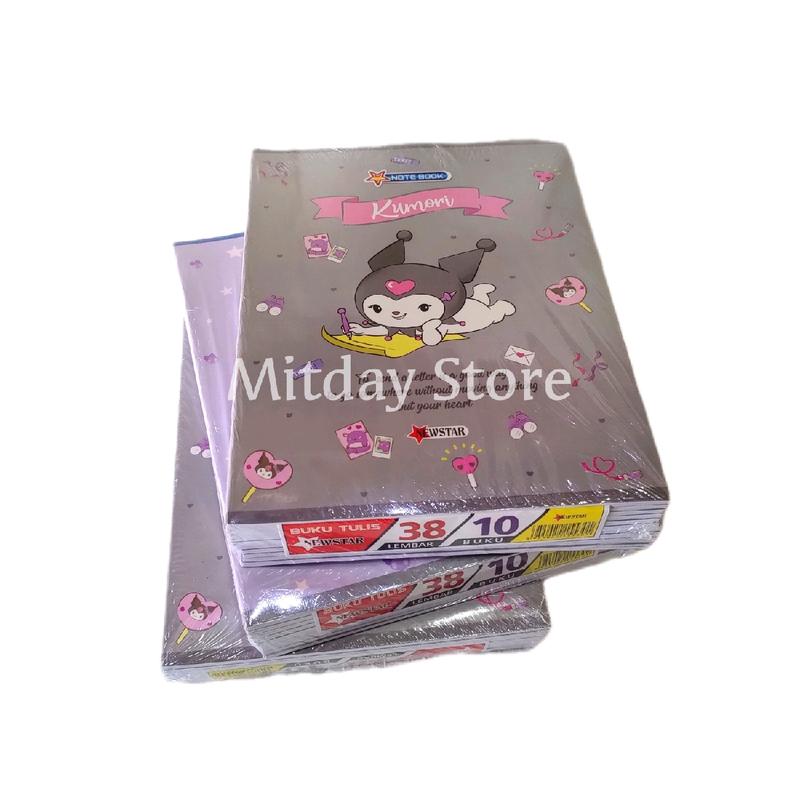 Buku Tulis Motif Kuromi/Cinamoror 38Lembar 1Pack isi (10pcs) buku Tulis 4