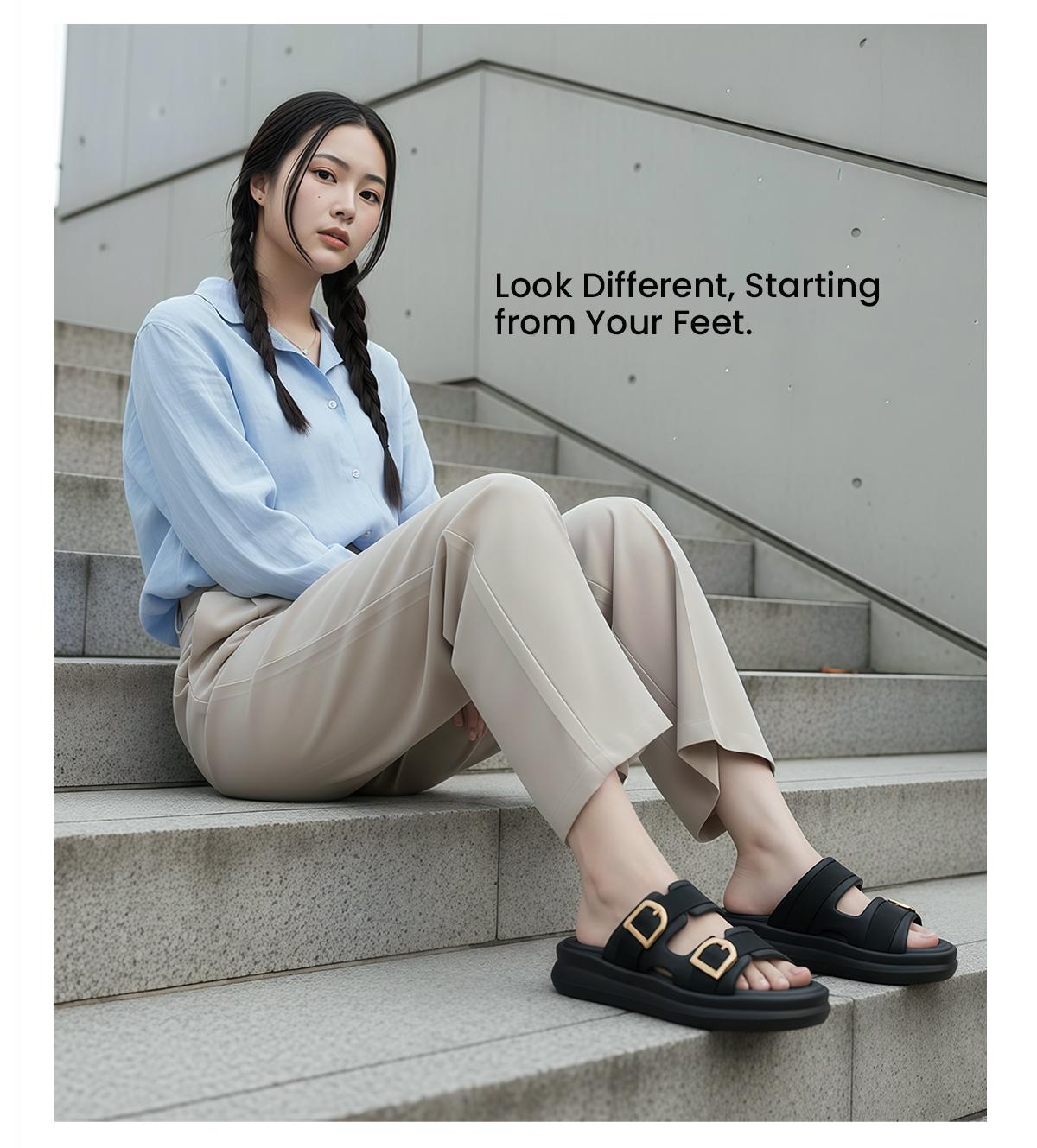 [MACKER'S] 2553 Sandal Wanita Casual Nyaman Dipakai Seharian Sol Tebal Empuk Model Modern