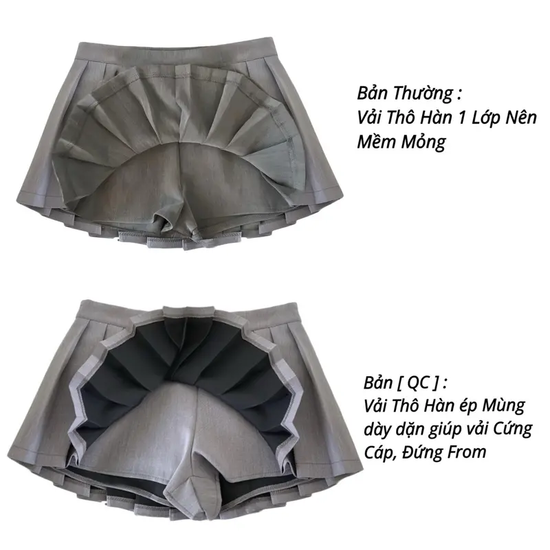 CHÂN VÁY XẾP LY NHỎ DÁNG NGẮN Chất Đẹp Có Quần Bảo Hộ Women Nữ S159 | BigBuy360 - bigbuy360.vn